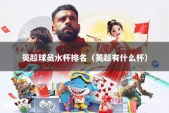 英超球员水杯排名（英超有什么杯）